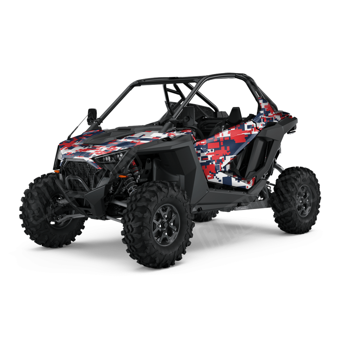 Large Digital America Side by Side UTV Camo Vinyl Wrap