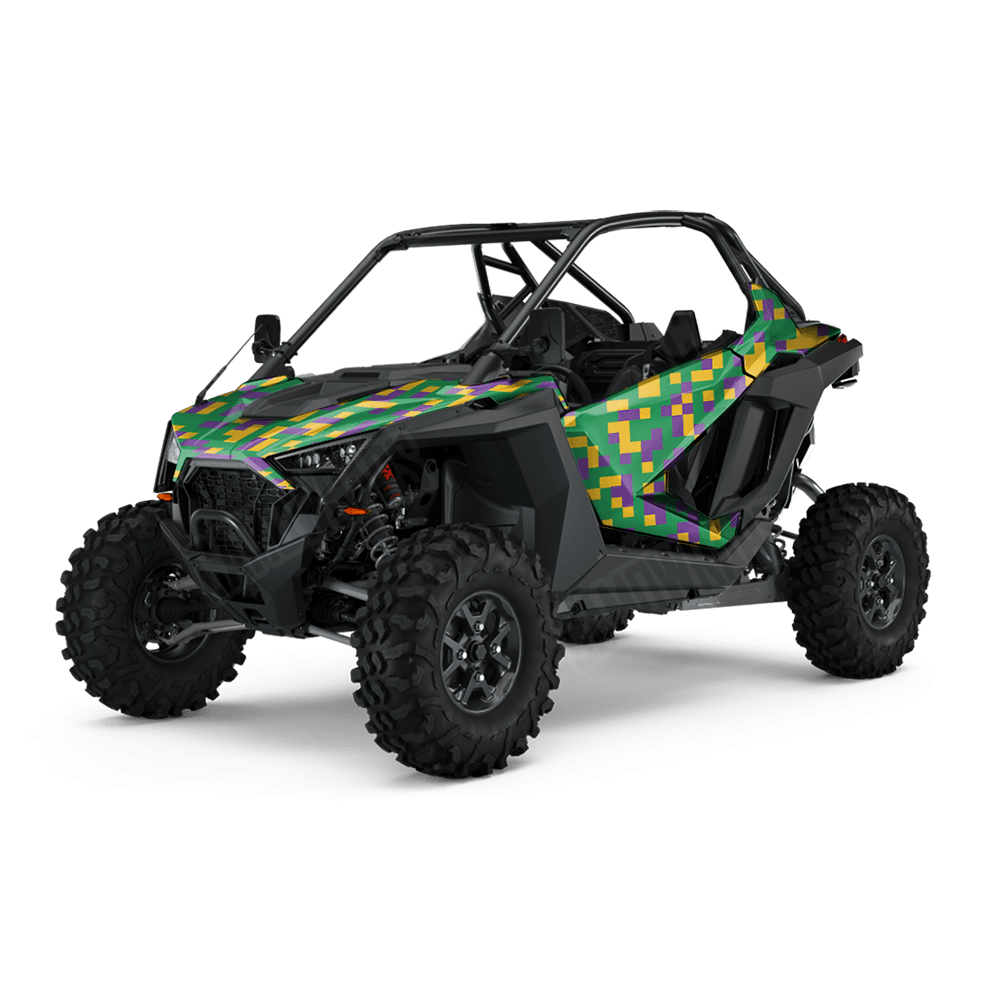 Pixel Mardi Gras UTV Wraps