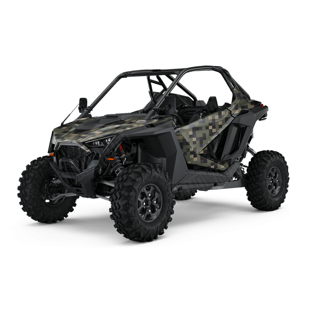 Pixel Militant Blue UTV Wraps