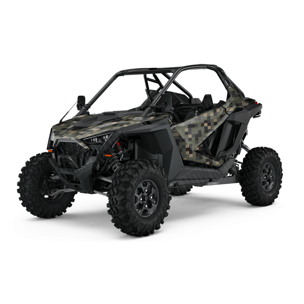 Pixel Militant Charcoal UTV Wraps
