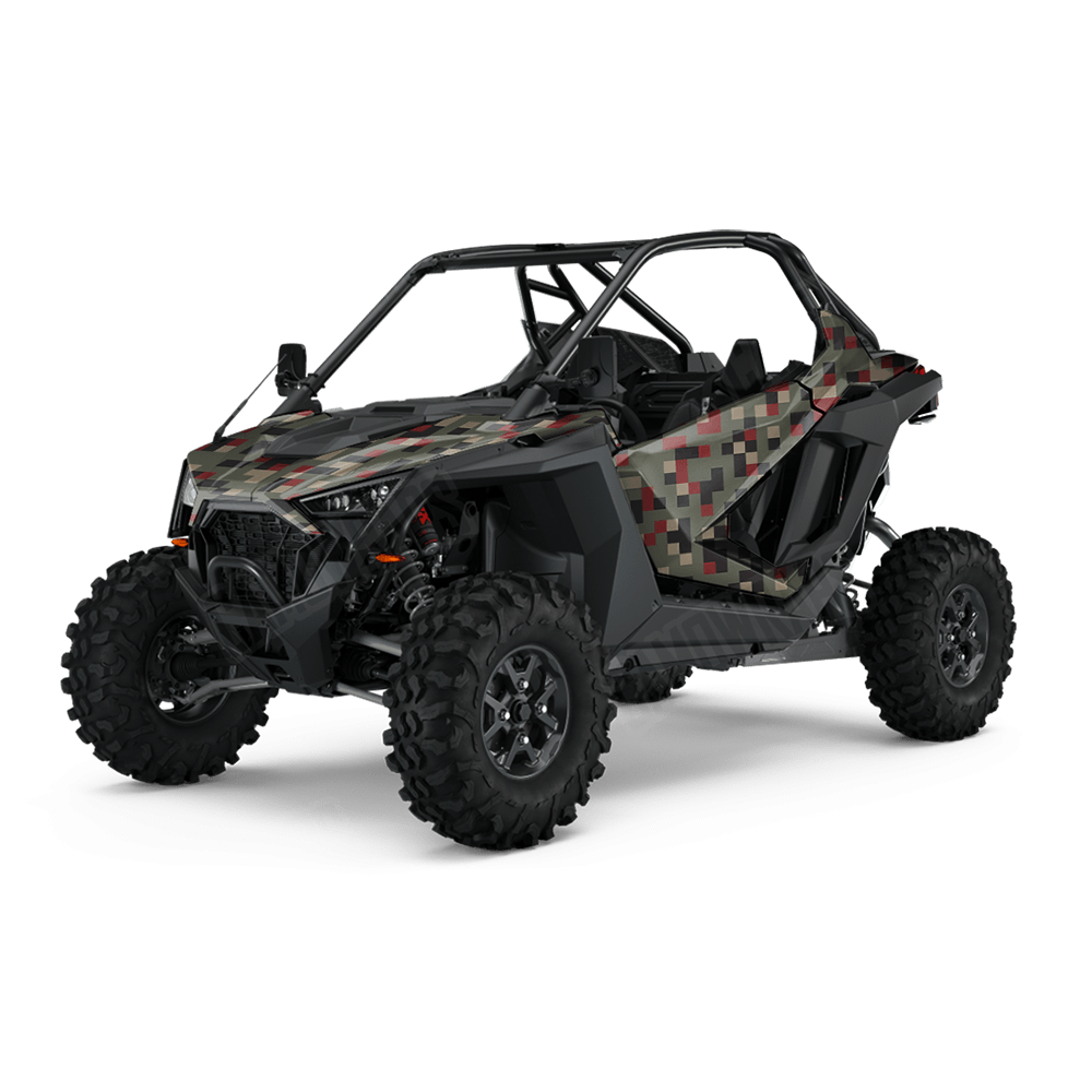 Pixel Militant Red UTV Wraps