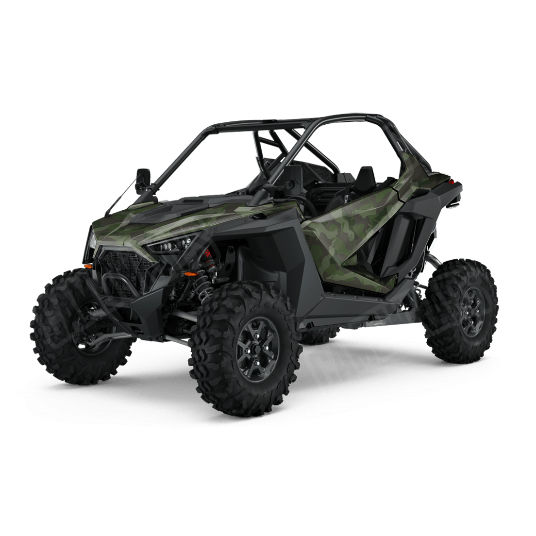Large Ragged Army Dark Green Side by Side UTV Camo Vinyl Wrap