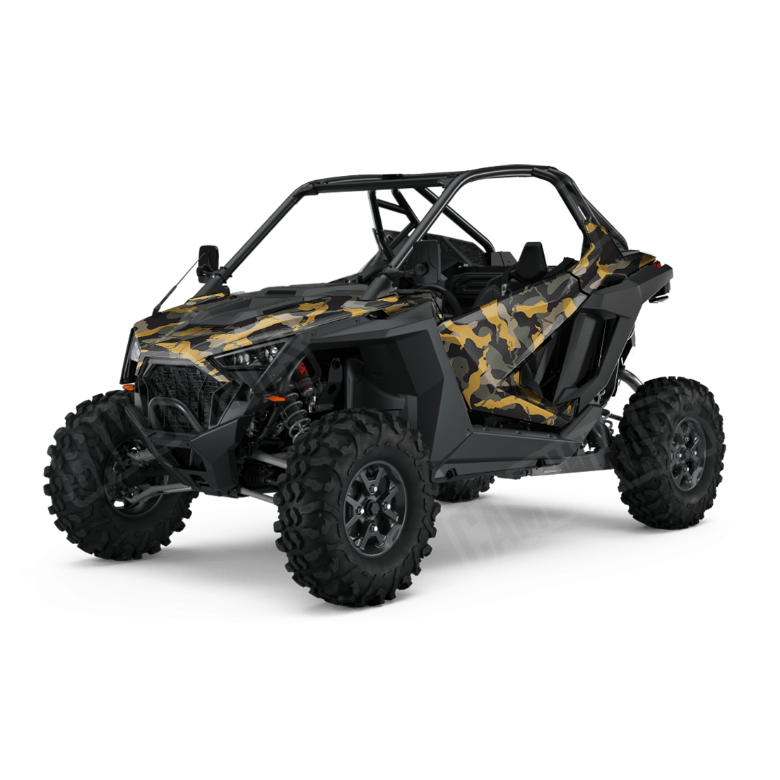 Large Ragged Militant Yellow Side by Side UTV Camo Vinyl Wrap
