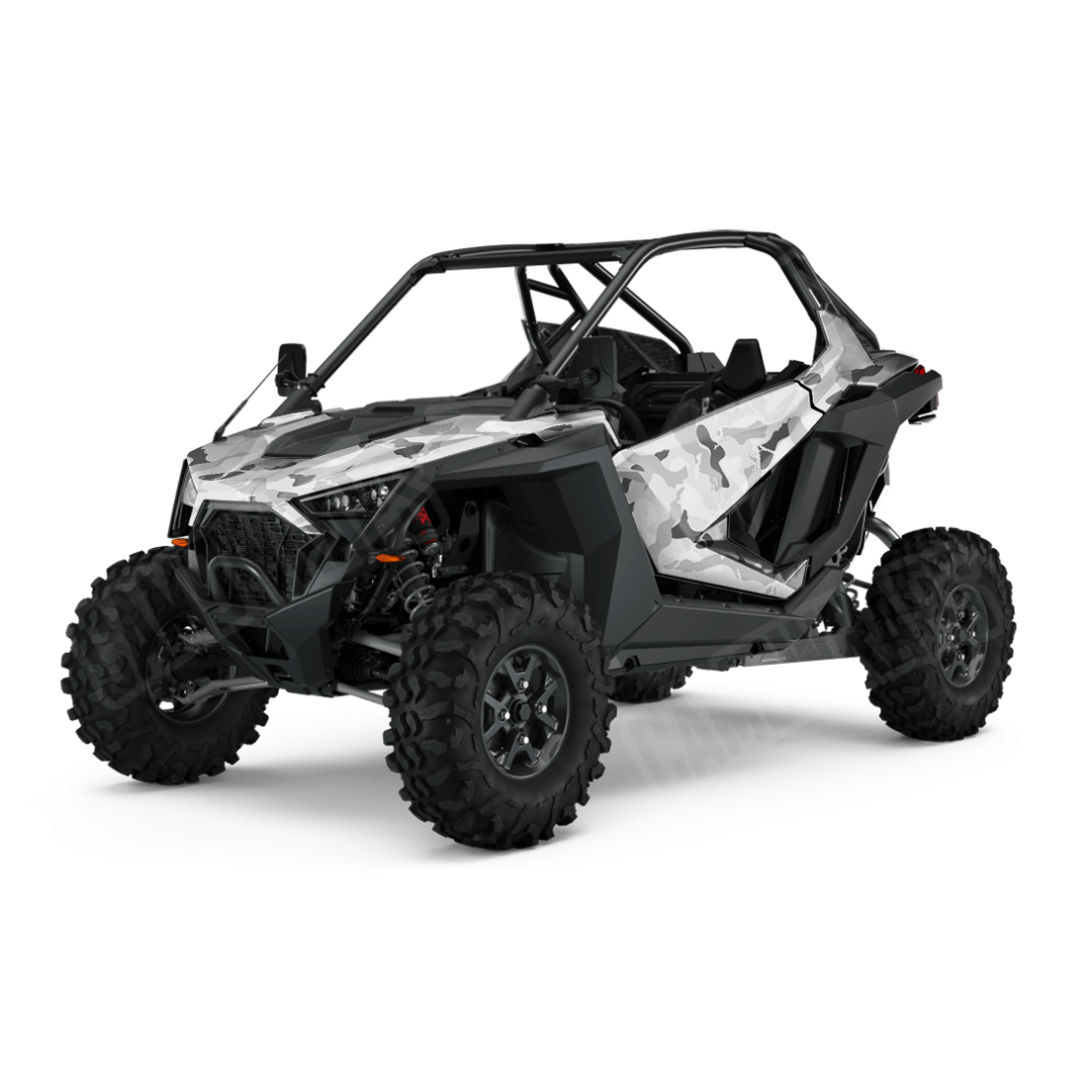 Large Ragged Snow Side by Side UTV Camo Vinyl Wrap