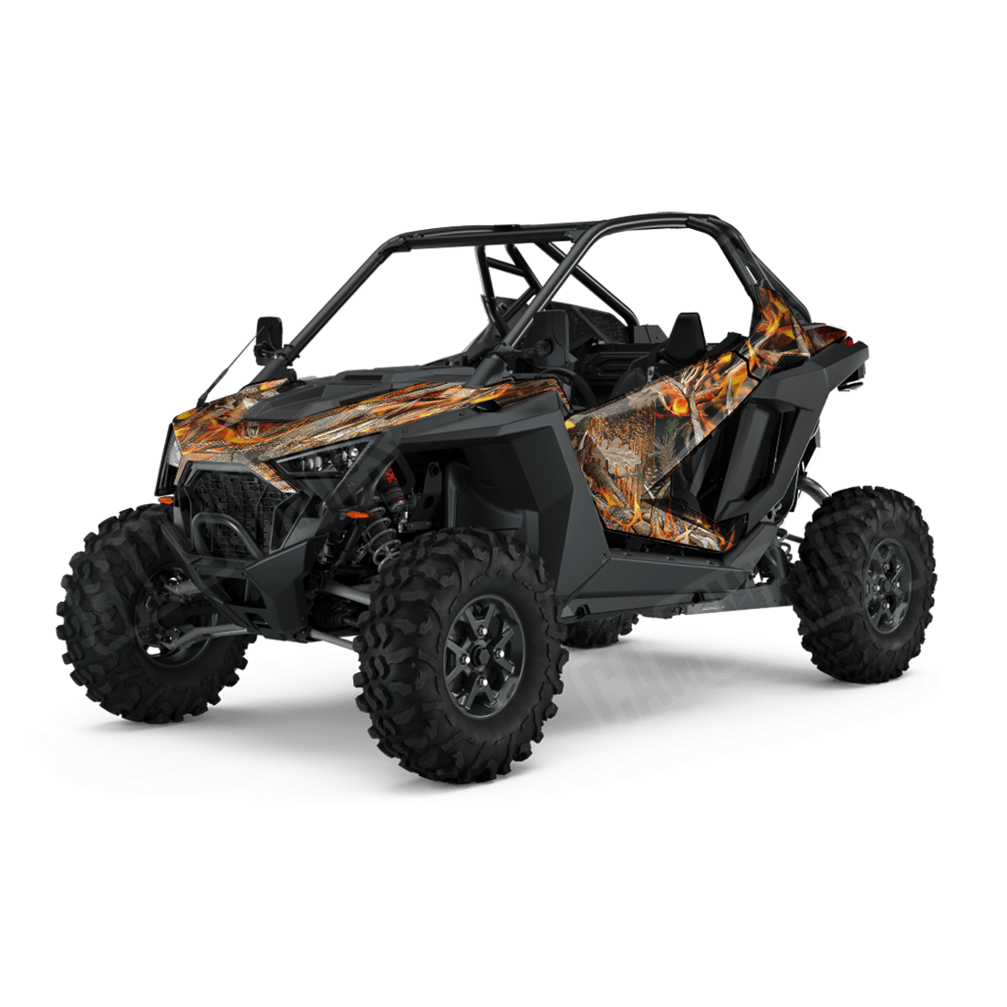 Nature Burning Buck Skull Side by Side UTV Camo Vinyl Wrap