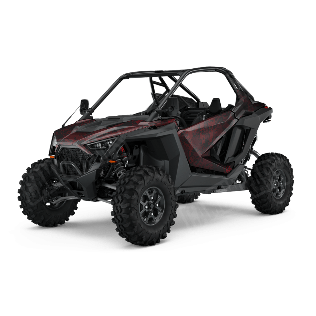 Pasted Vampire Red Side by Side UTV Camo Vinyl Wrap