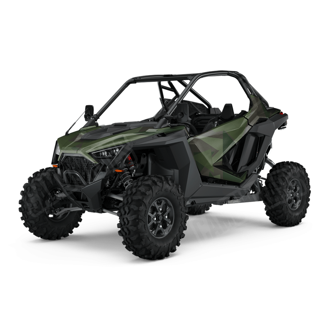 Shattered Army Dark Green Side by Side UTV Camo Vinyl Wrap