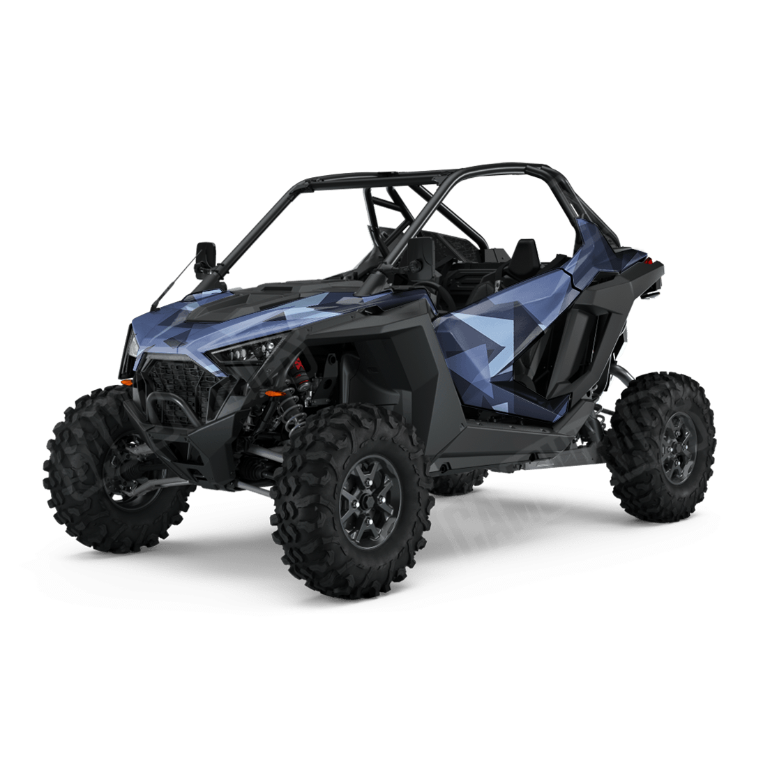 Shattered Blue Urban Night Side by Side UTV Camo Vinyl Wrap