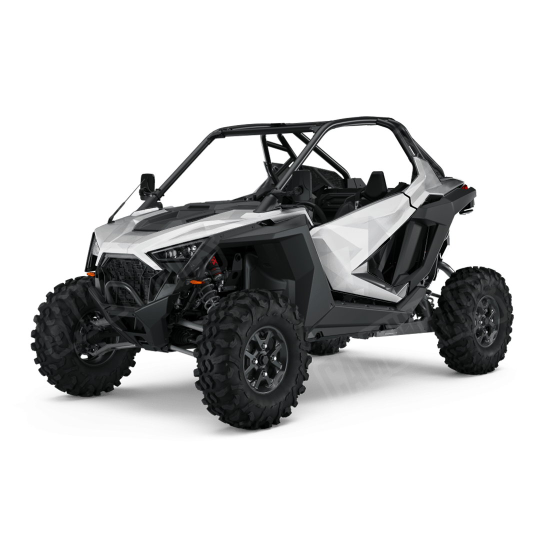 Shattered Elite White Side by Side UTV Camo Vinyl Wrap
