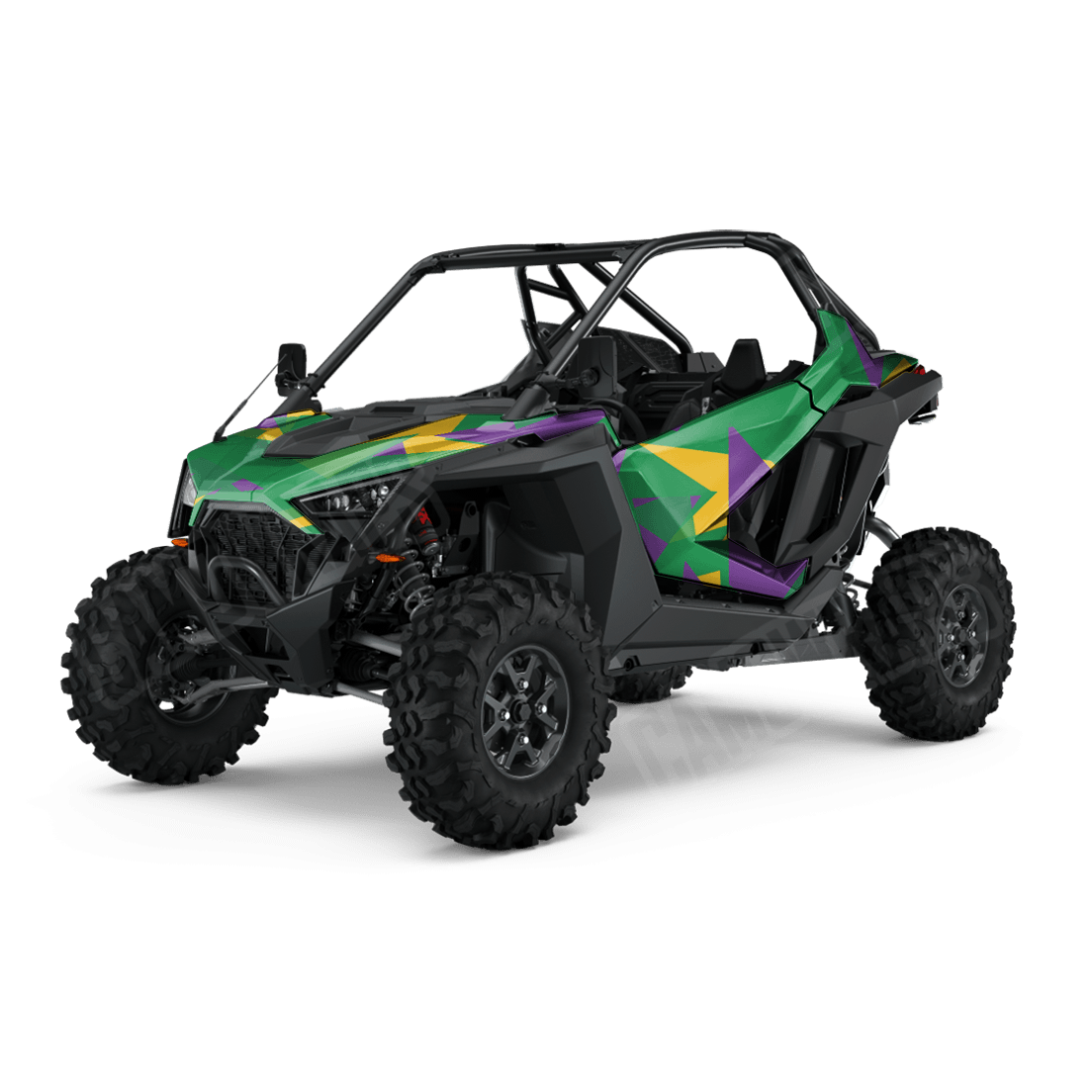 Shattered Mardi Gras Side by Side UTV Camo Vinyl Wrap