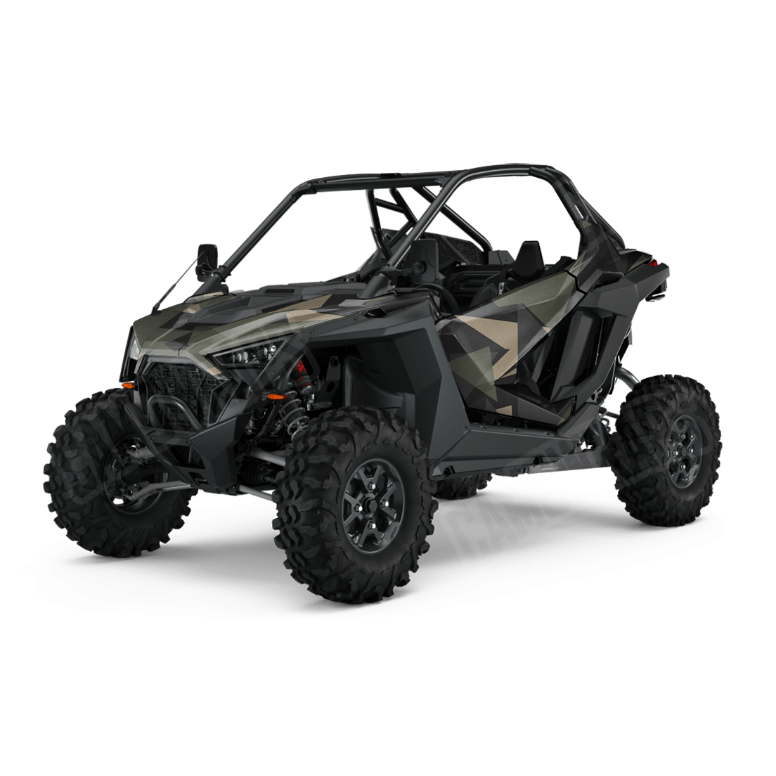 Shattered Militant Charcoal Side by Side UTV Camo Vinyl Wrap