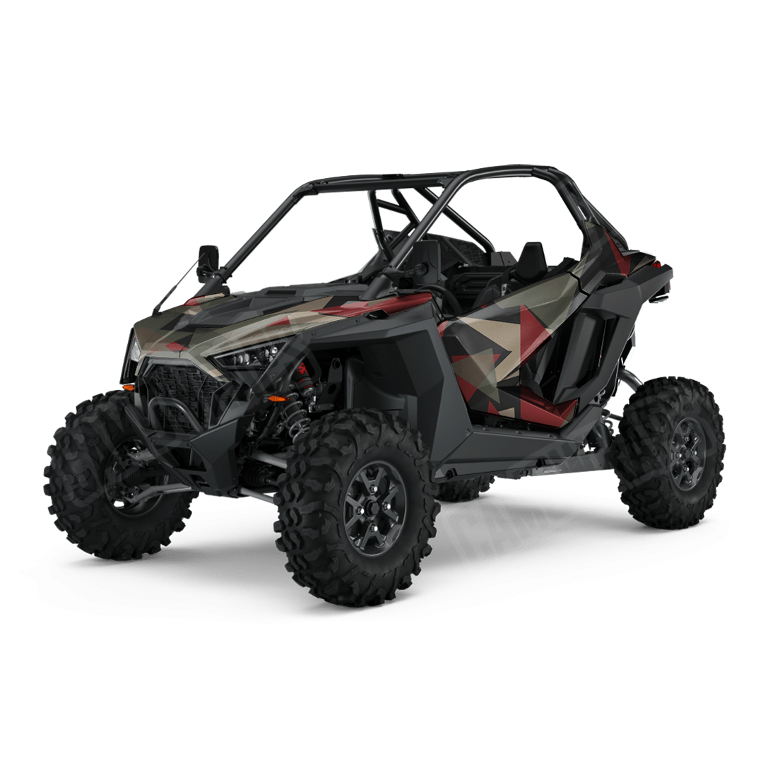 Shattered Militant Red Side by Side UTV Camo Vinyl Wrap
