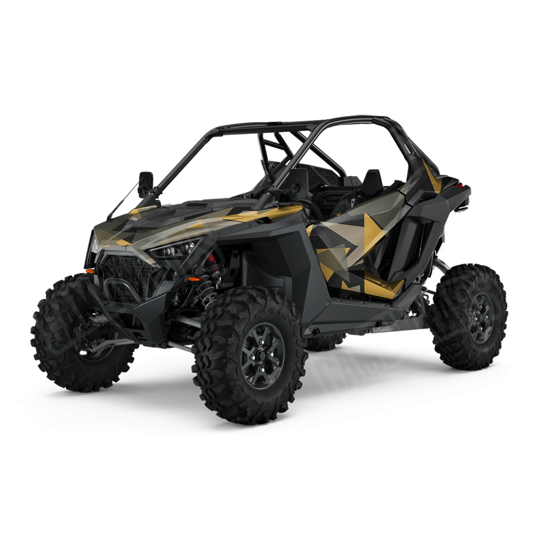 Shattered Militant Yellow Side by Side UTV Camo Vinyl Wrap