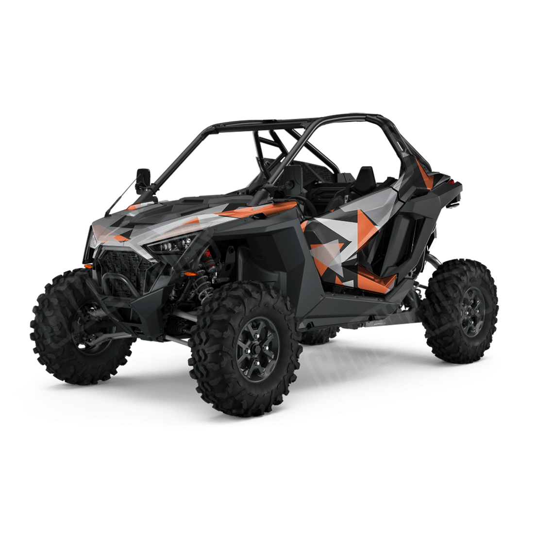 Shattered Orange Tiger Side by Side UTV Camo Vinyl Wrap