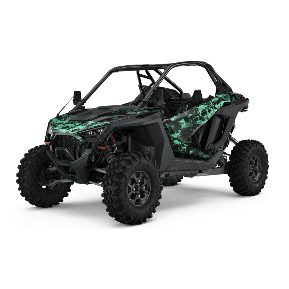 Skull Aquamarine UTV Wraps