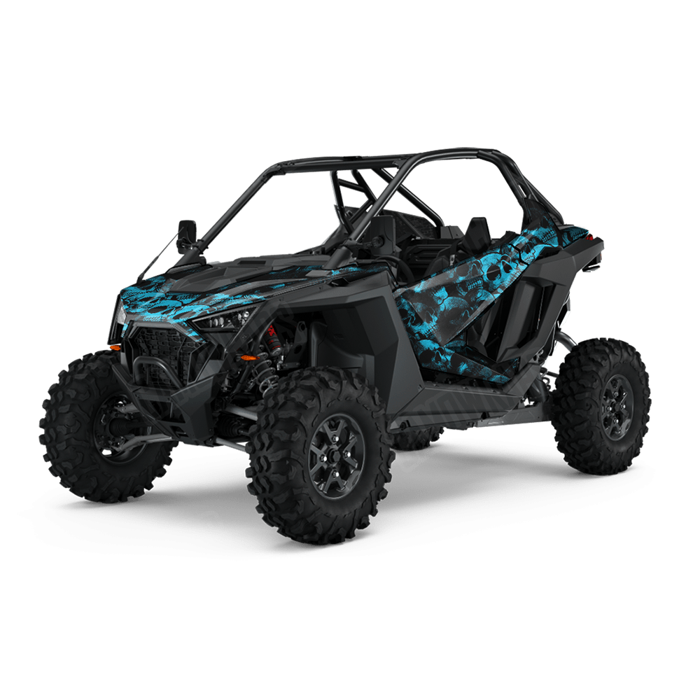Skull Cyan UTV Wraps