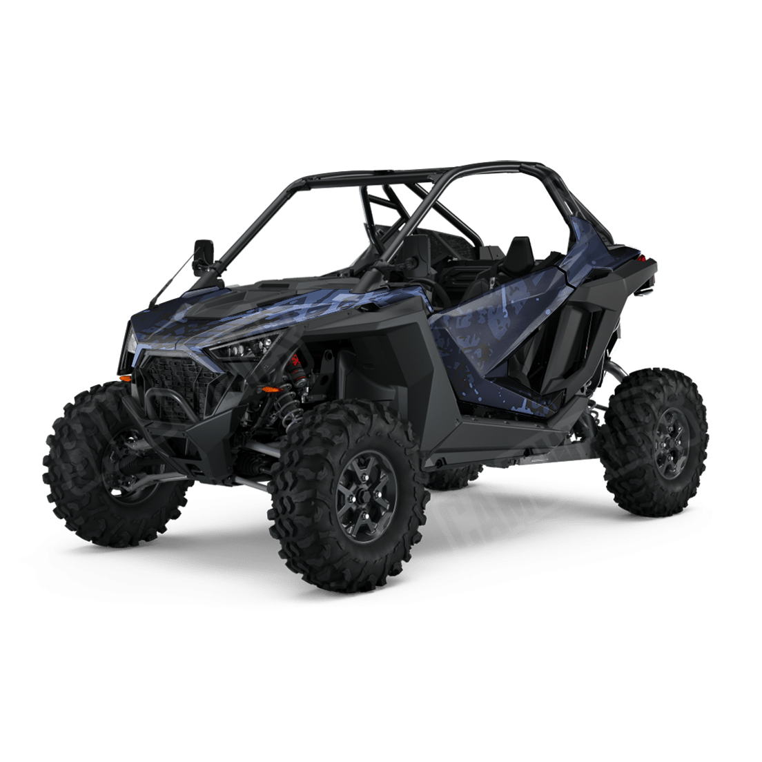 Tire Splatter Blue Midnight Side by Side UTV Camo Vinyl Wrap