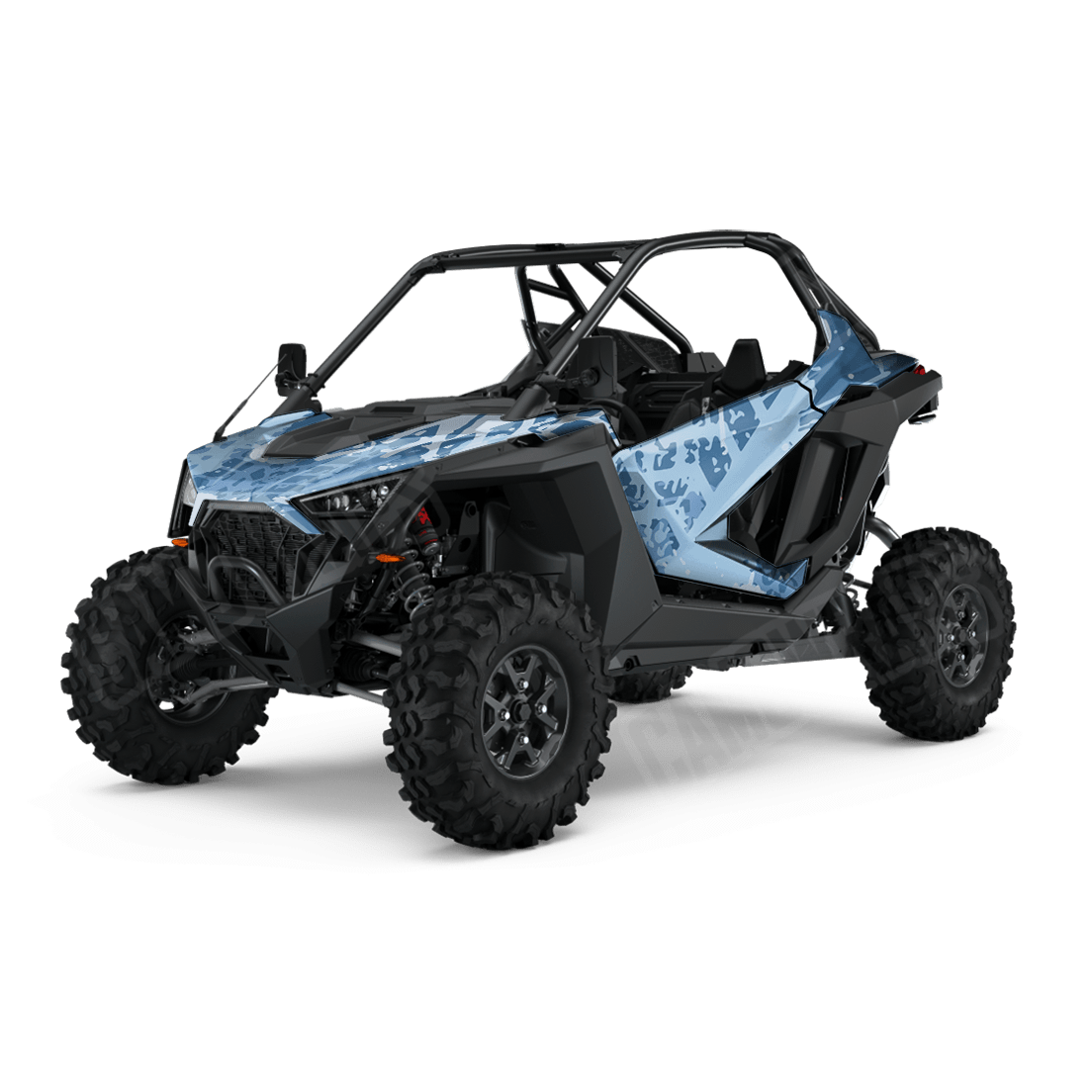 Tire Splatter Cool Blue Side by Side UTV Camo Vinyl Wrap