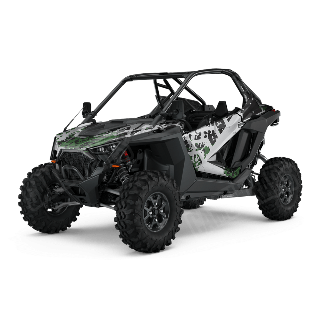 Tire Splatter Green Tiger Side by Side UTV Camo Vinyl Wrap