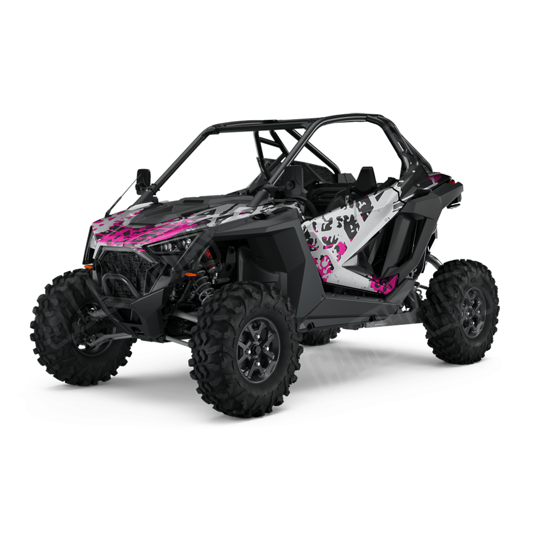 Tire Splatter Magenta Tiger Side by Side UTV Camo Vinyl Wrap