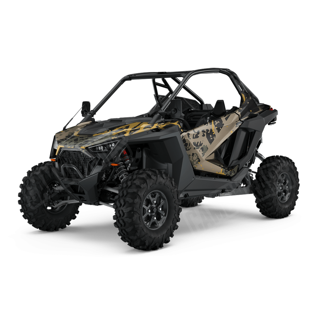 Tire Splatter Militant Yellow Side by Side UTV Camo Vinyl Wrap