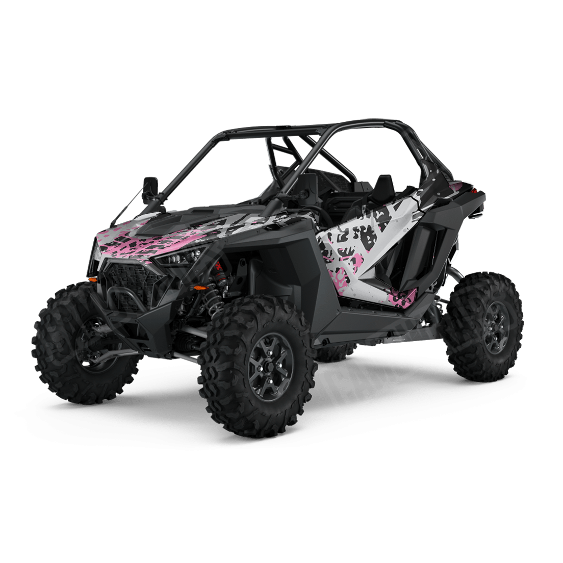 Tire Splatter Pink Tiger Side by Side UTV Camo Vinyl Wrap
