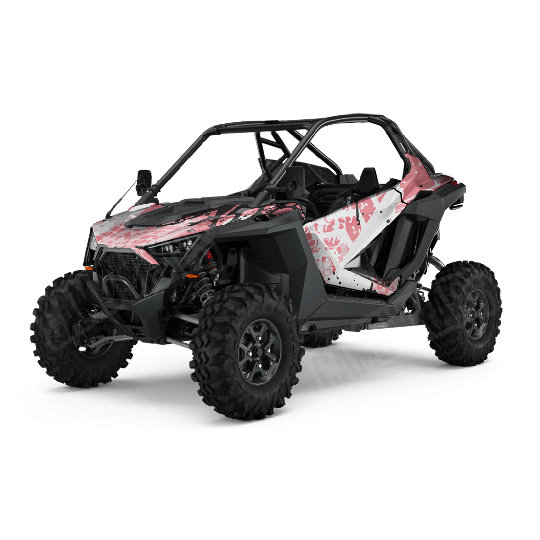 Tire Splatter Pink Side by Side UTV Camo Vinyl Wrap