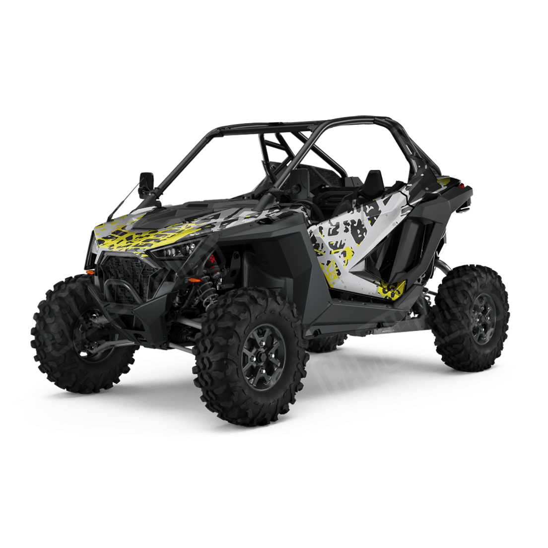 Tire Splatter Yellow Tiger Side by Side UTV Camo Vinyl Wrap
