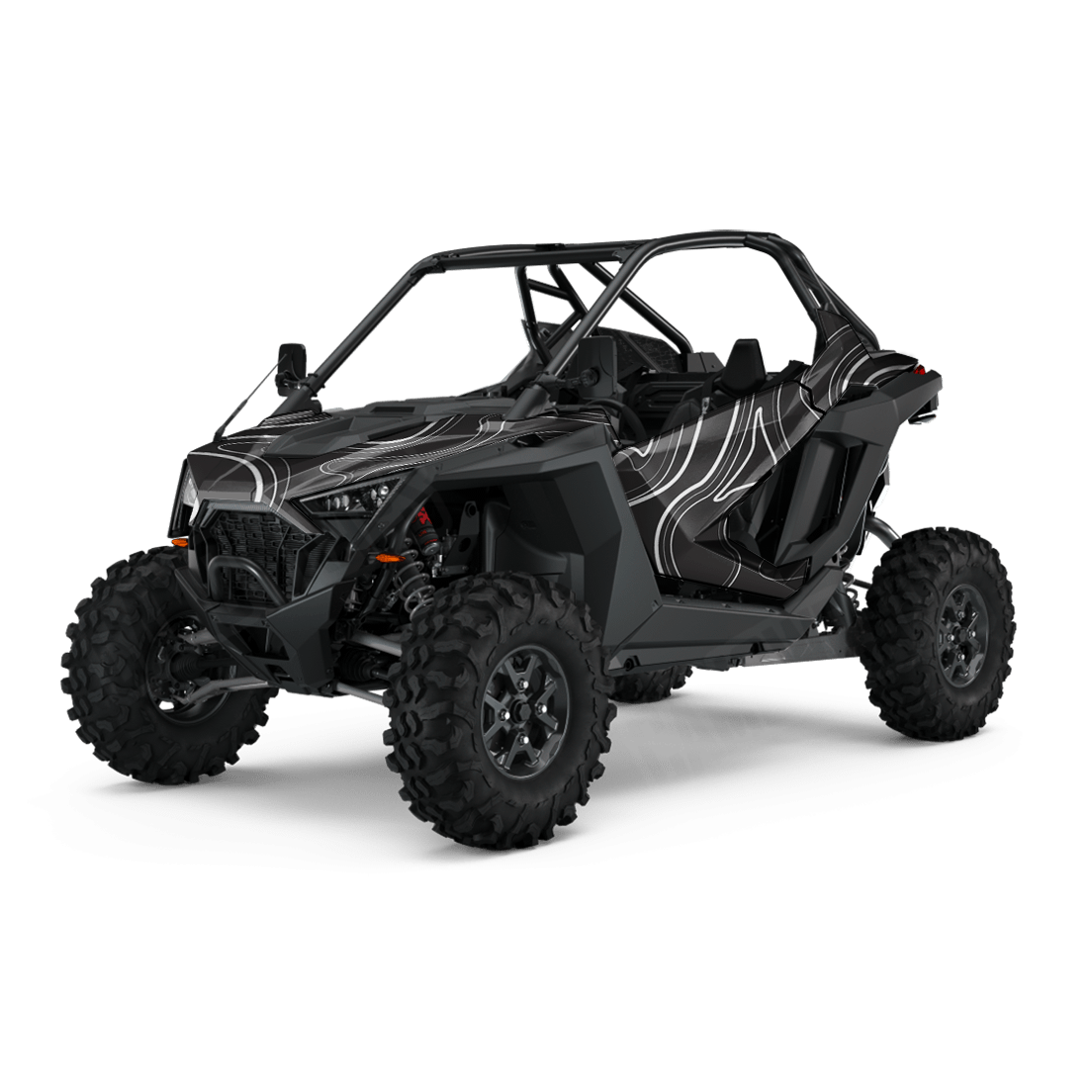 Topographic Black Camo Side by Side UTV Vinyl Wrap