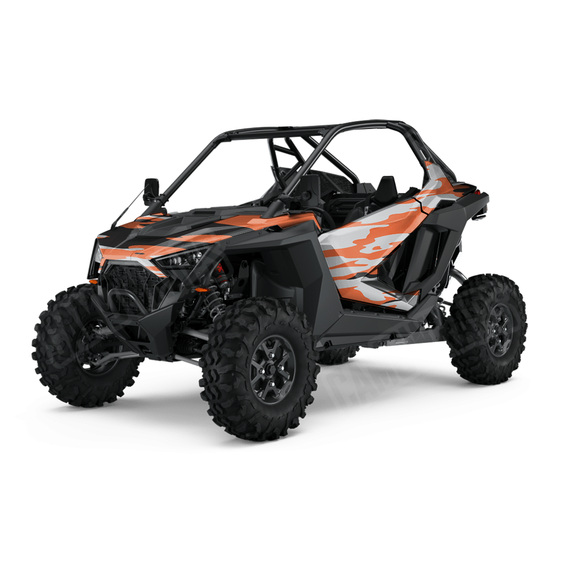 Treetop Orange Tiger Side by Side UTV Camo Vinyl Wrap