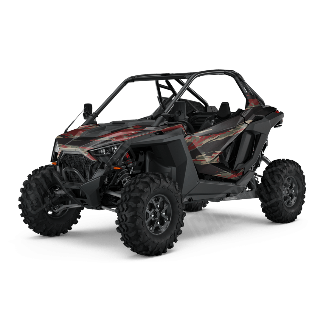 Vietnam Tiger Stripe Militant Red Side by Side UTV Camo Vinyl Wrap