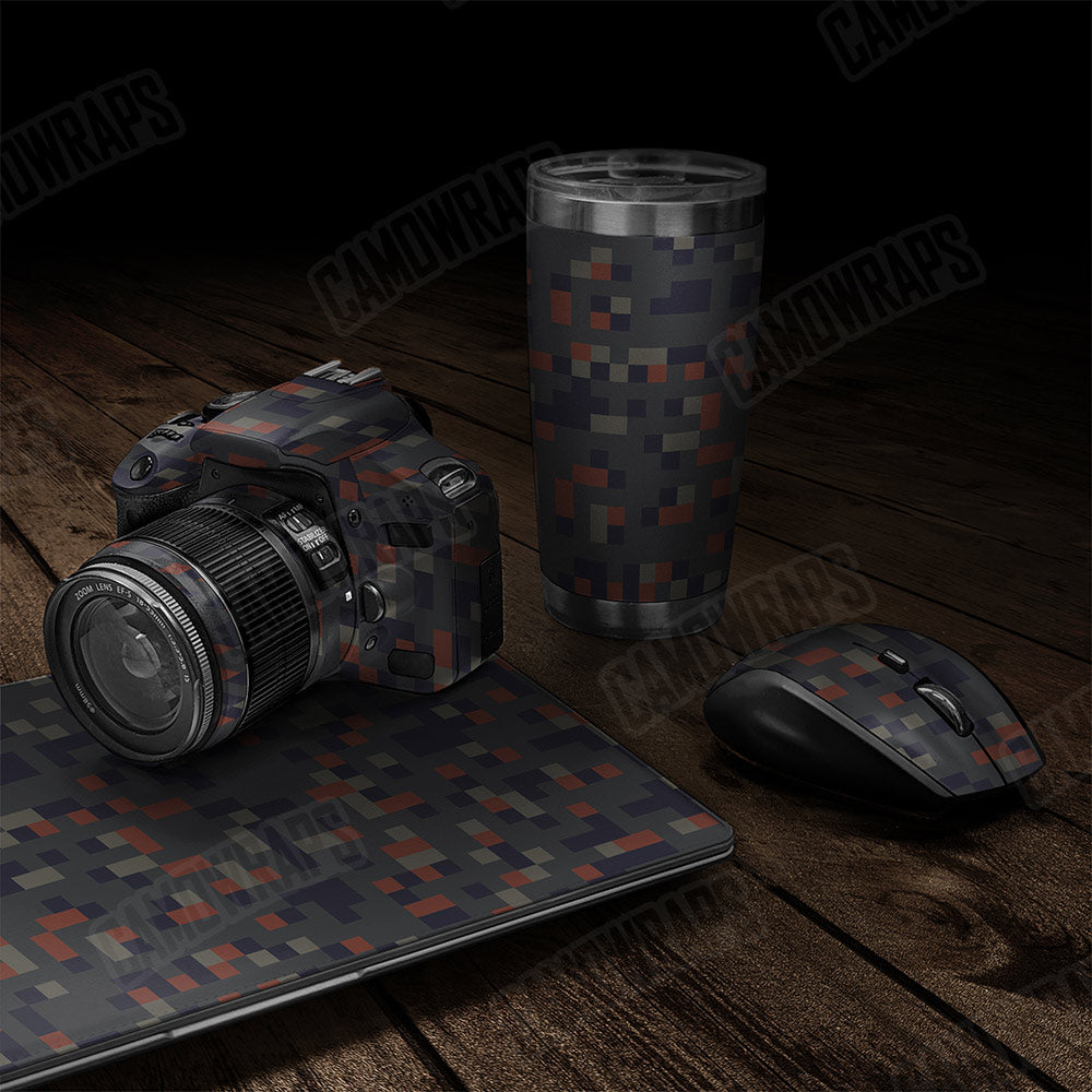 Pixel Blue Copper Gear Skin Vinyl Wrap