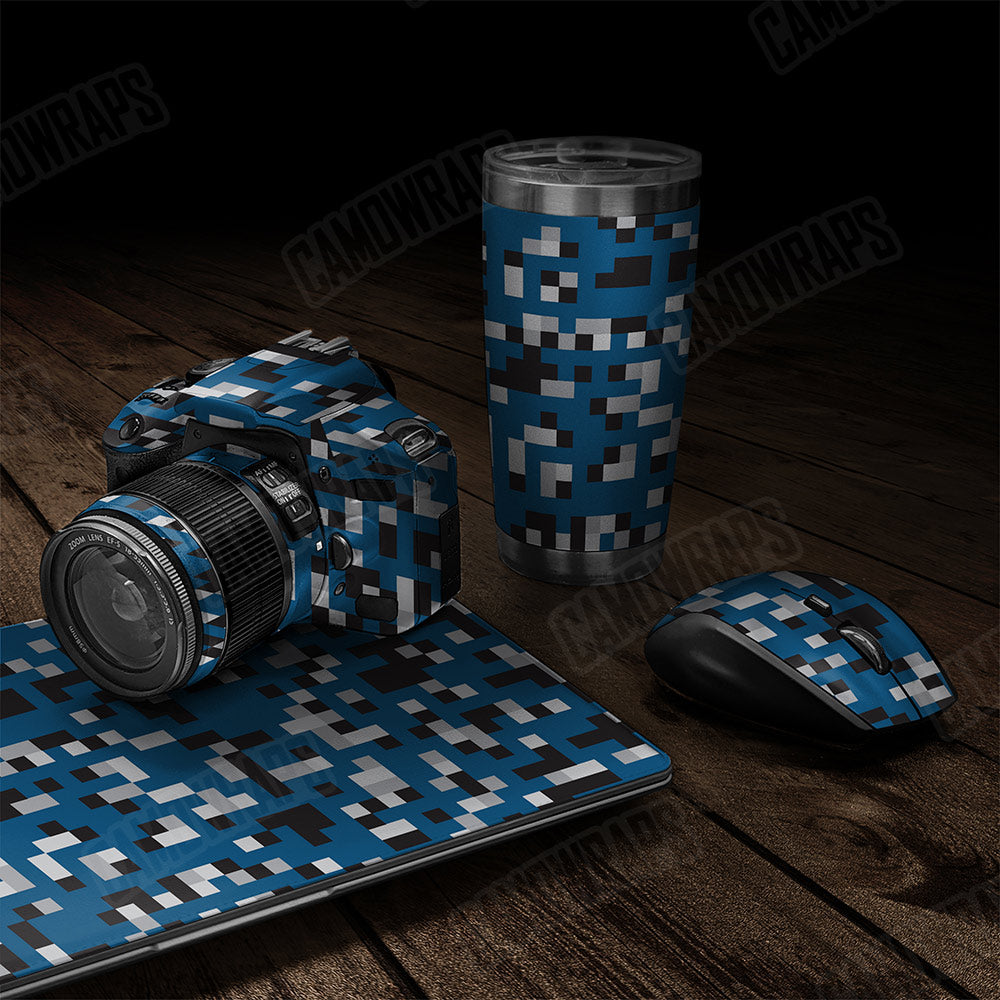 Pixel Blue Tiger Gear Skin Vinyl Wrap