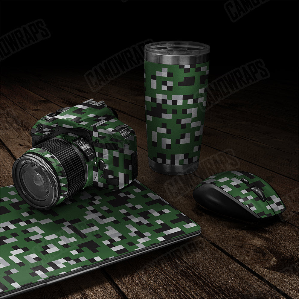 Pixel Green Tiger Gear Skin Vinyl Wrap