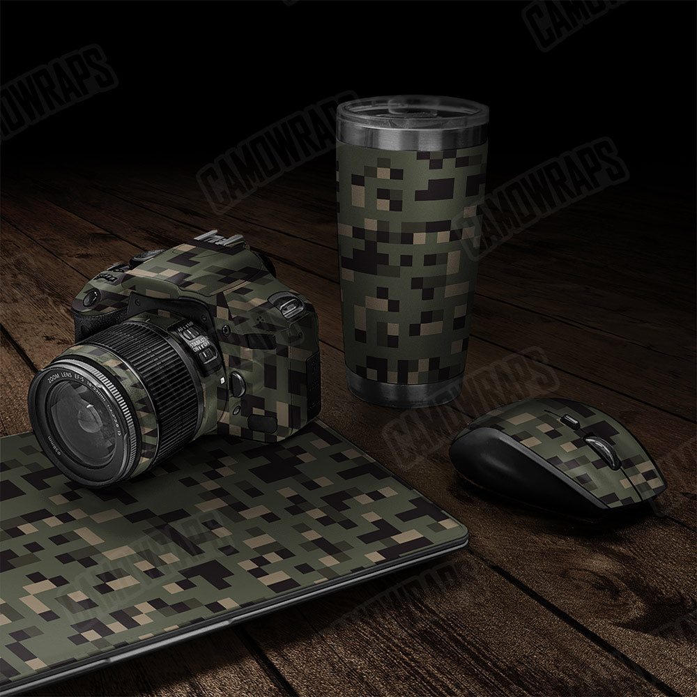 Pixel Militant Green Gear Skin Vinyl Wrap