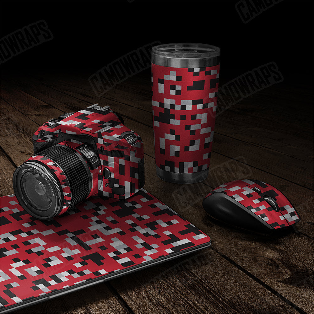 Pixel Red Tiger Gear Skin Vinyl Wrap