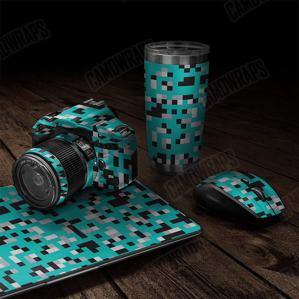 Pixel Tiffany Blue Tiger Gear Skin Vinyl Wrap