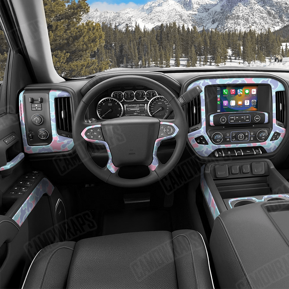 Old School Duck Cotton Candy Car Interior Skins