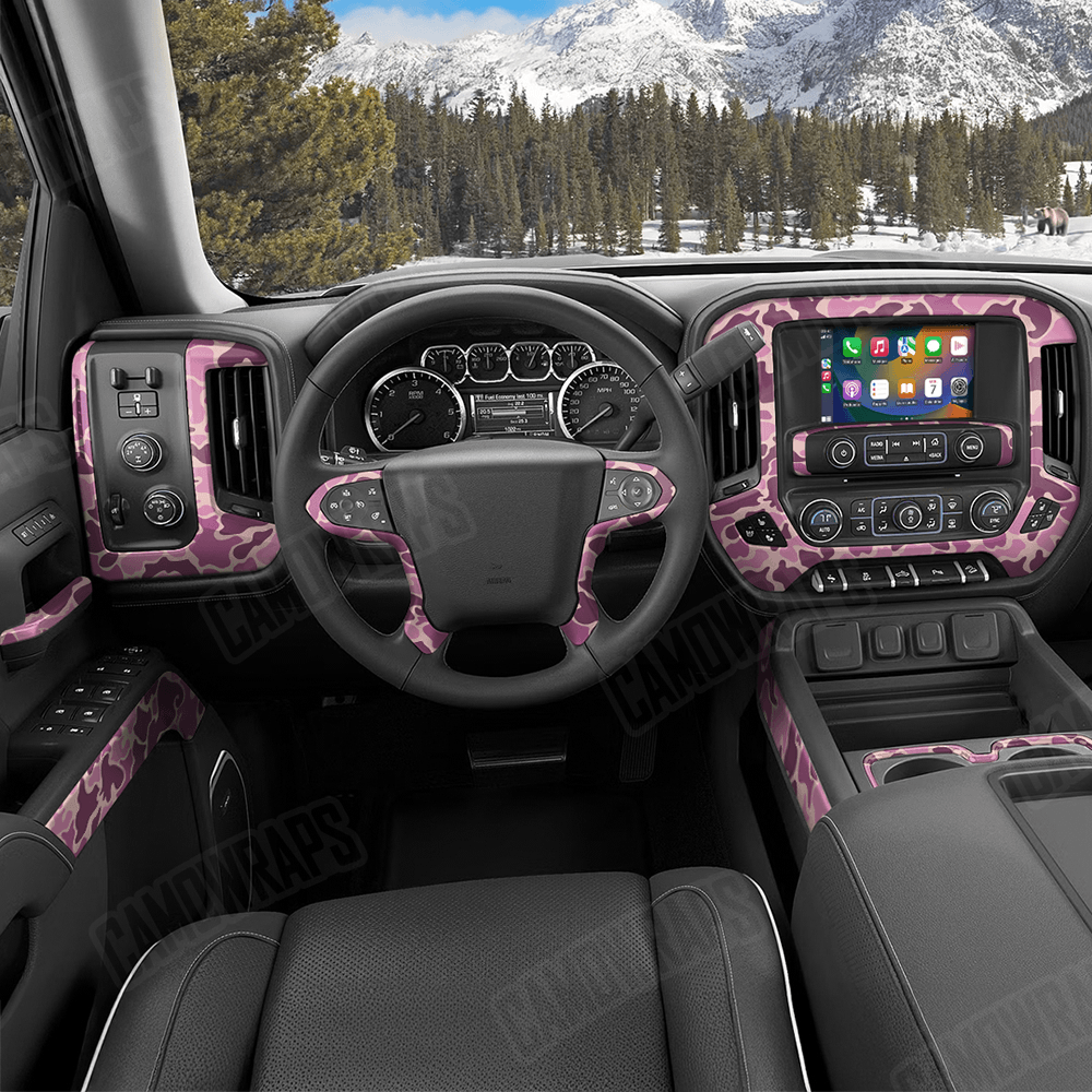Old School Duck Floral Car Interior Skins