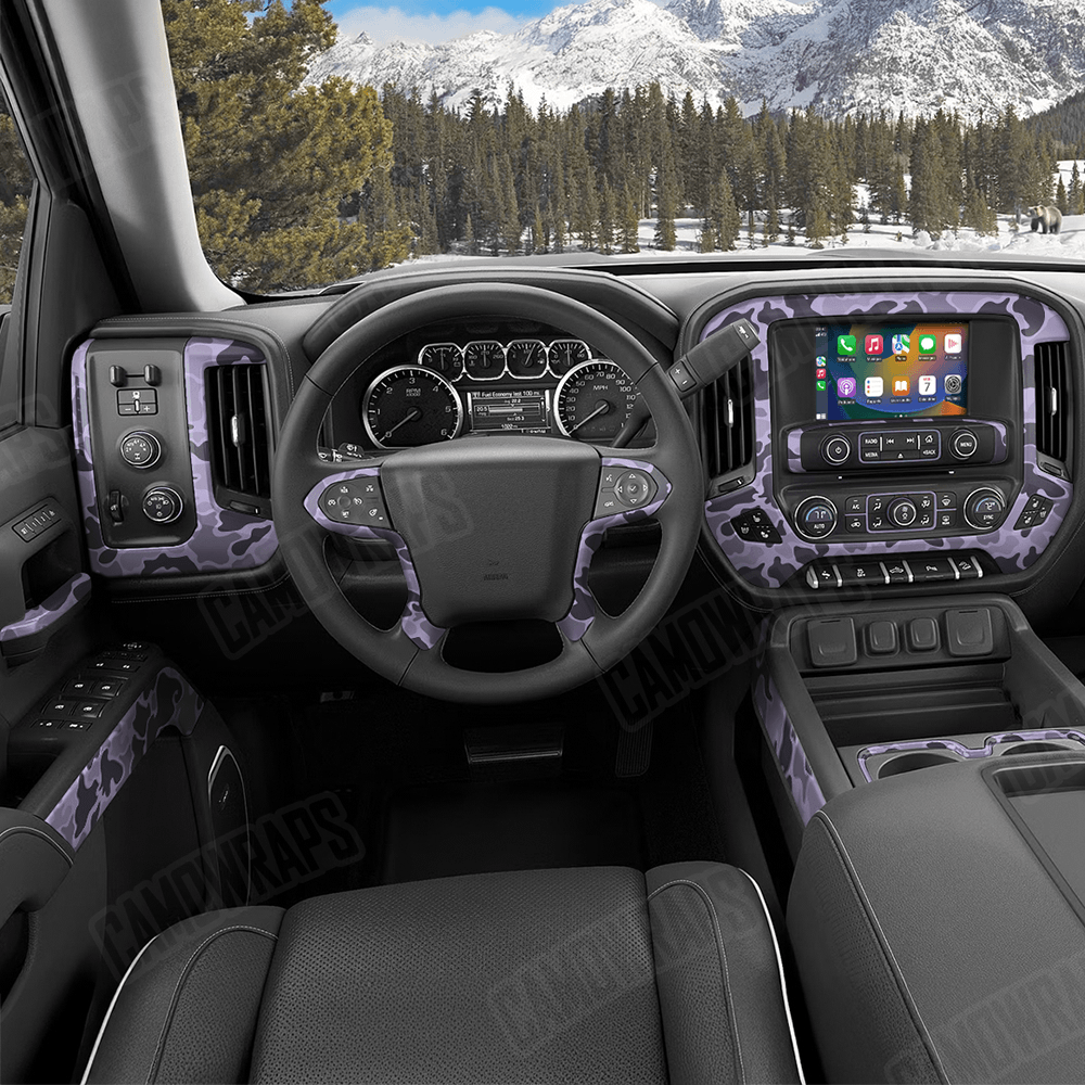 Old School Duck Lilac Car Interior Skins