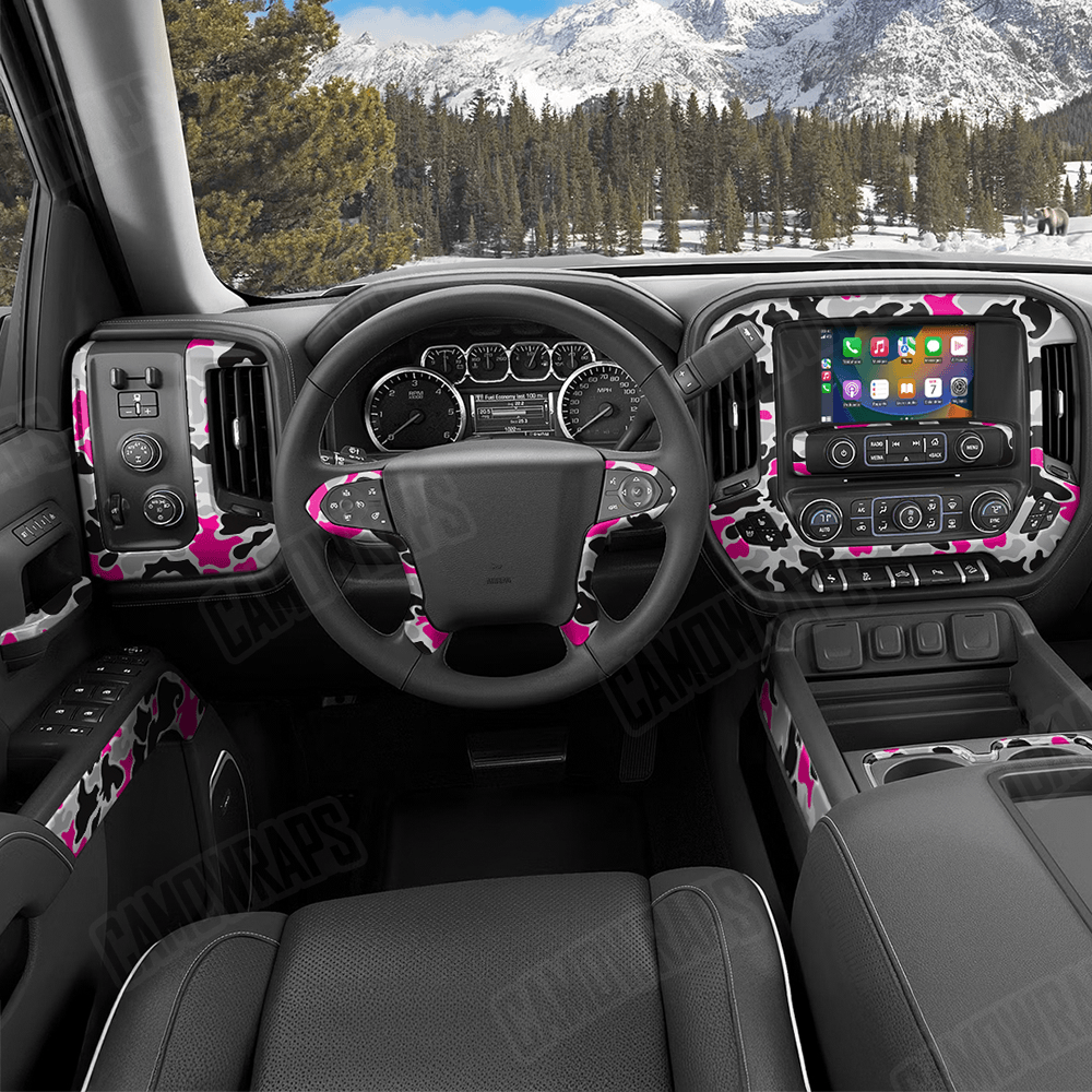 Old School Duck Magenta Tiger Car Interior Skins