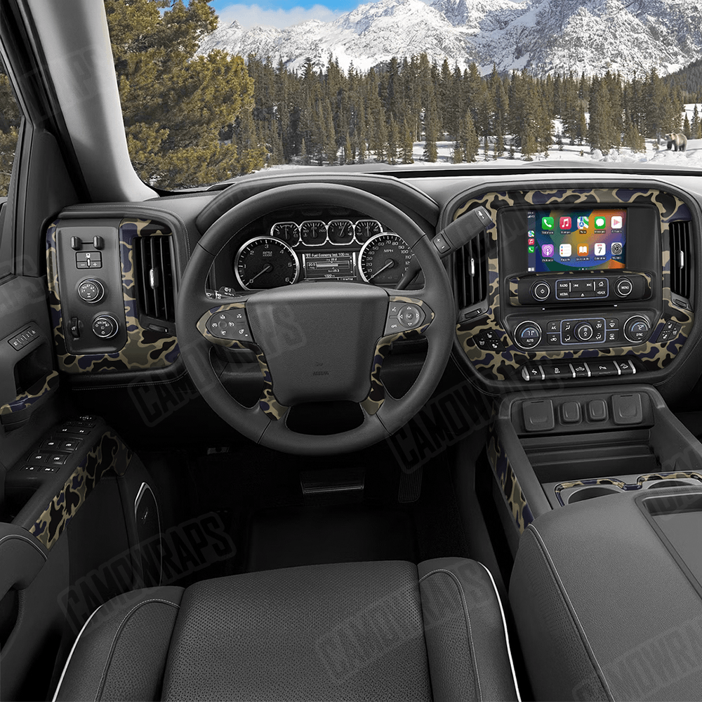 Old School Duck Militant Blue Car Interior Skins