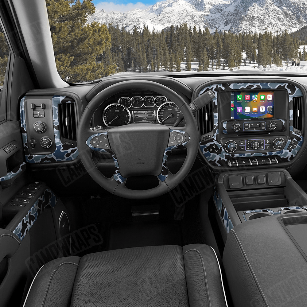 Old School Duck Navy Car Interior Skins
