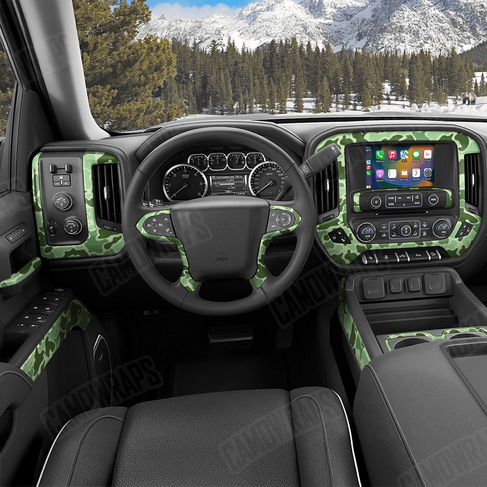 Old School Duck Pistachio Car Interior Skins