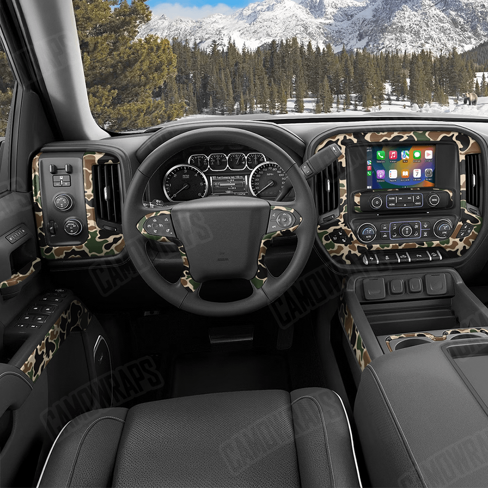 Old School Duck Woodland Car Interior Skins