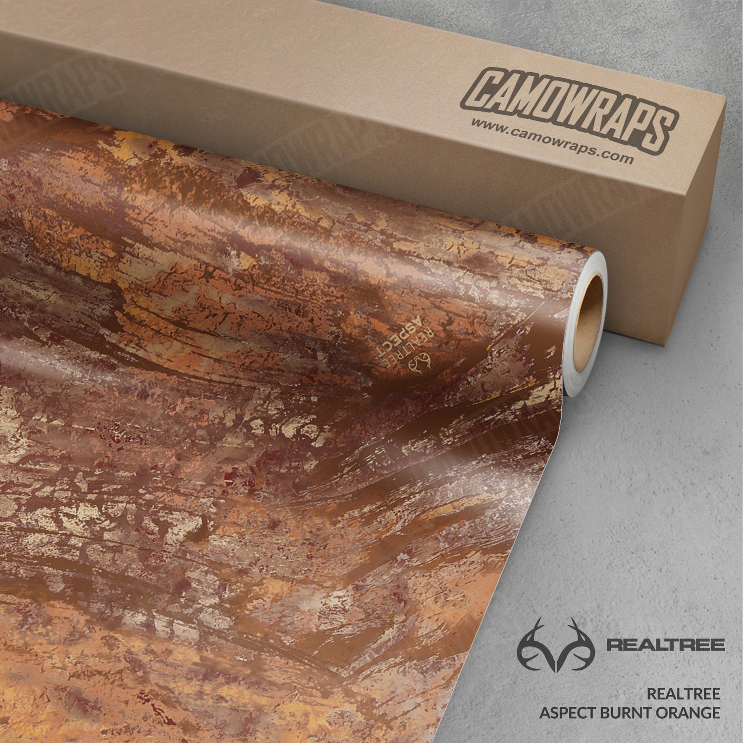 Realtree Aspect Burnt Orange Camo Vinyl Wrap