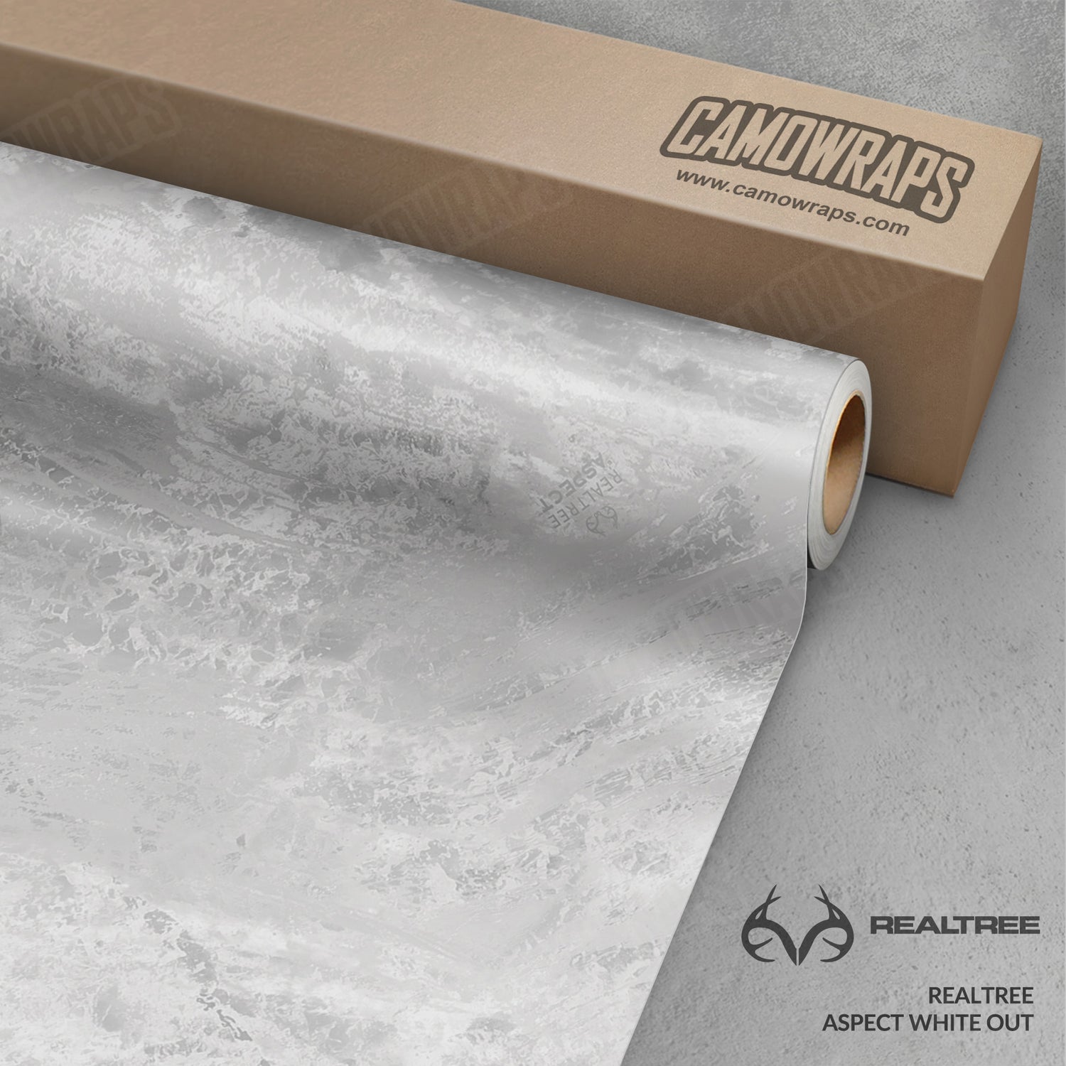 Realtree Aspect White Out Camo Vinyl Wrap