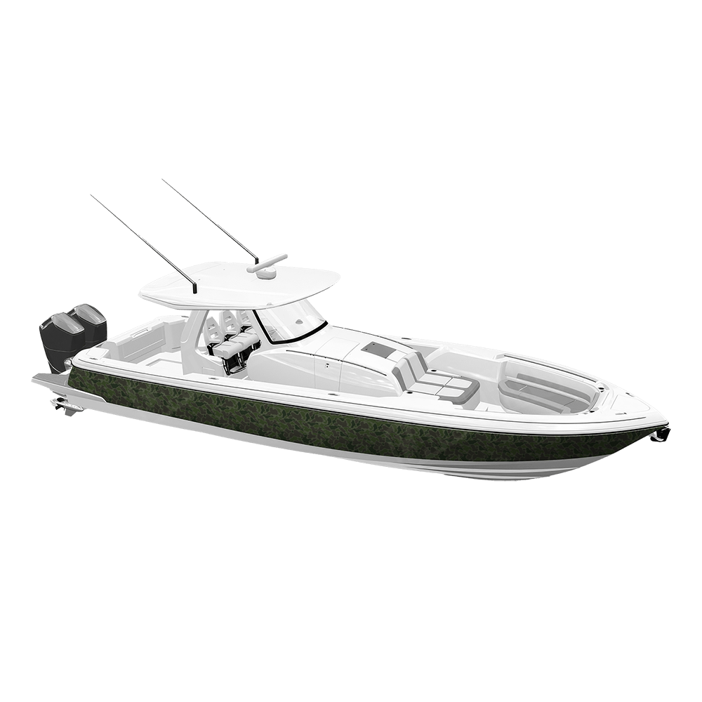 Old School Duck Army Dark Green Yacht Wraps