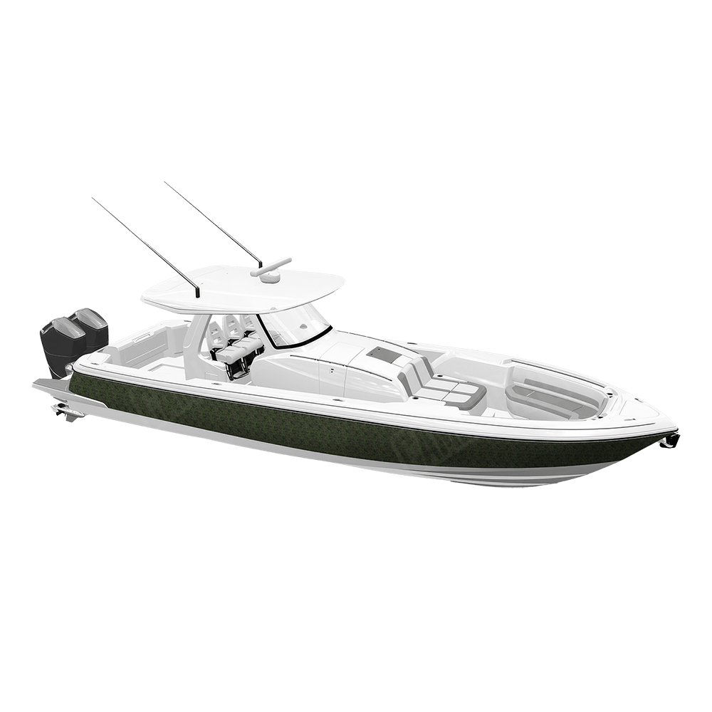 Old School Duck Army Dark Green Yacht Wraps
